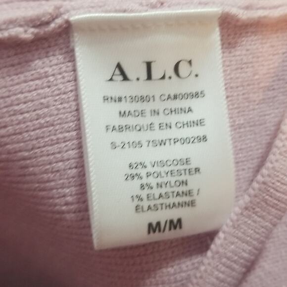 NWT A.L.C Winnie Crop Knit Camisole Top in Rose - Picture 5 of 7